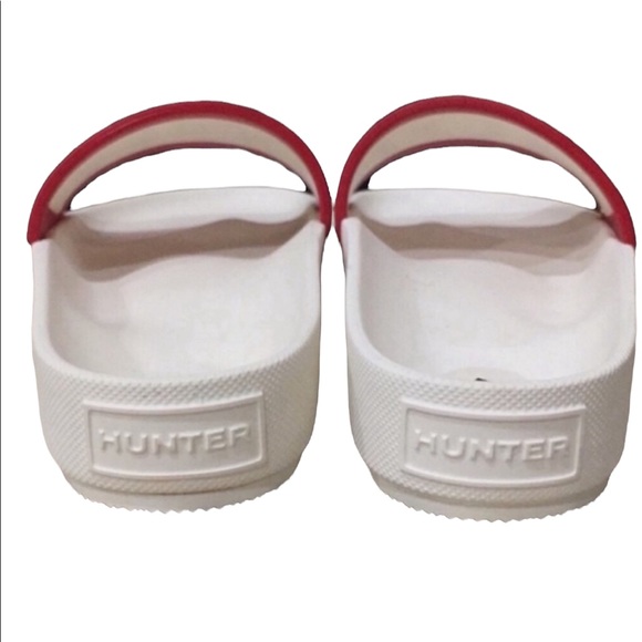 Hunter Terry Cloth Slides Sandals Slip On Logo Beach Rain Boots Brand - Picture 4 of 11